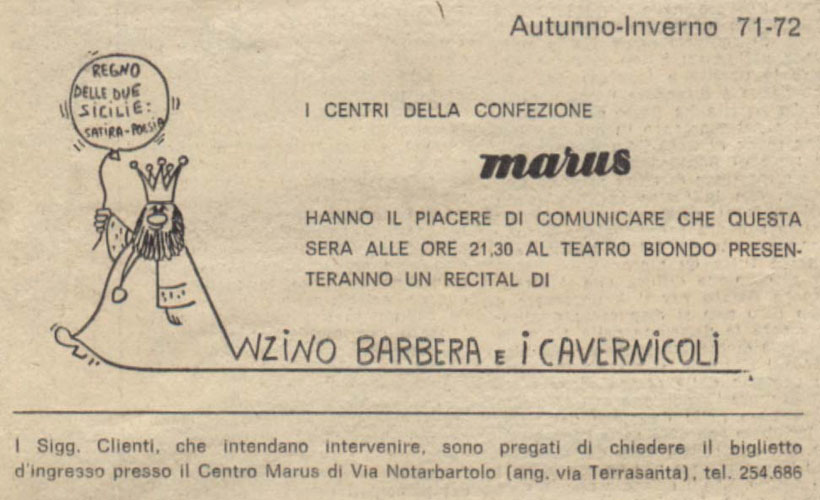 Invito col mitico logo di Re-nzino Barbera